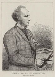Portret van Sir J E Millais, 1874